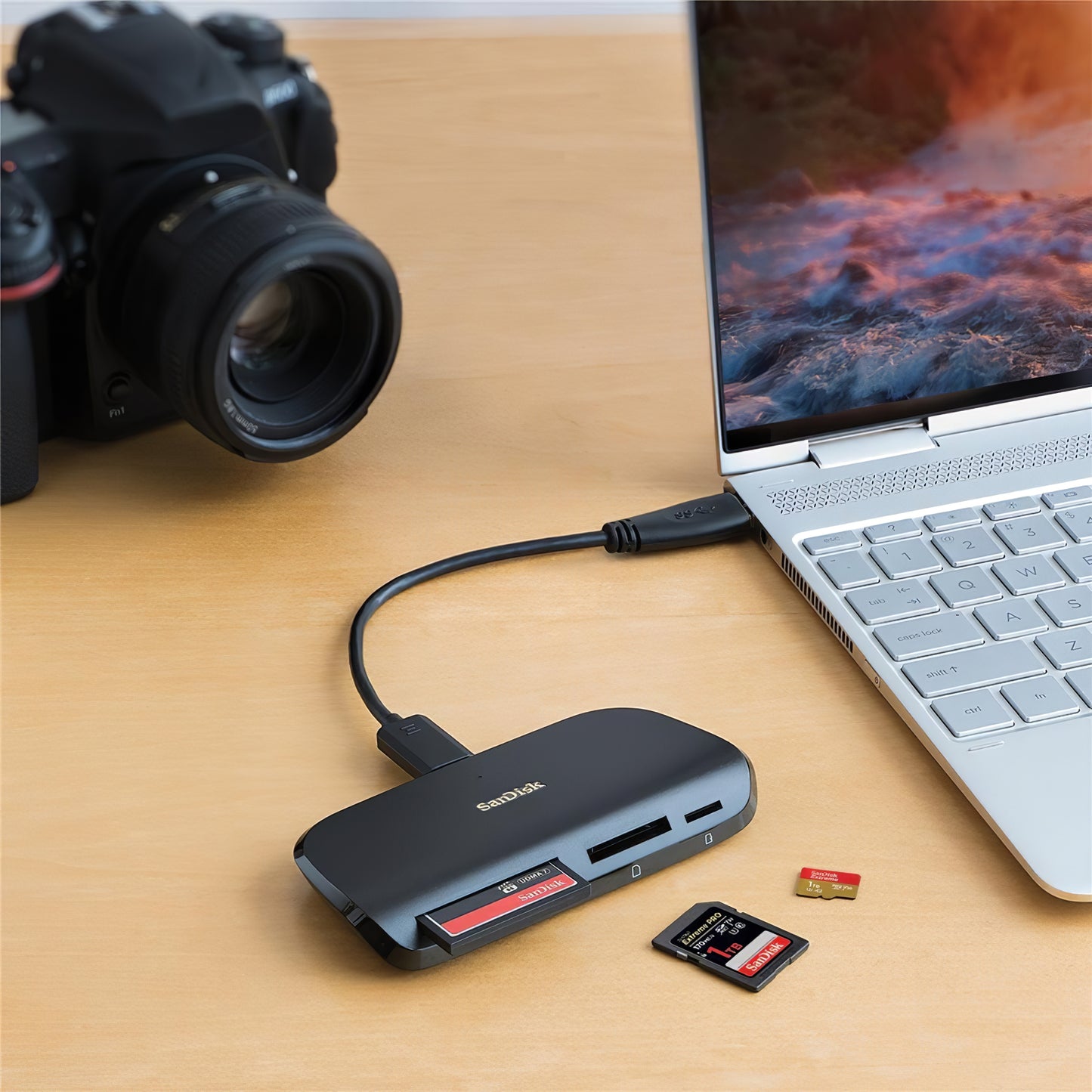 SanDisk Image Mate Pro USB-C Lecteur de cartes, CF - SD - microSD, noir SDDR-A631-GNGNN