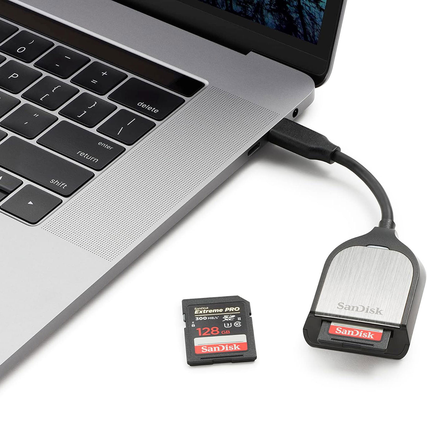 SanDisk Extreme PRO USB-C-kaartlezer, SD, grijs SDDR-409-G46 