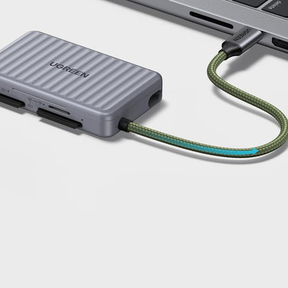 UGREEN 55886 USB-C Kaartlezer met Organizer, 2 x SD - microSD, Grijs