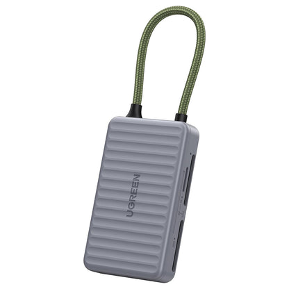 UGREEN 55886 USB-C Kaartlezer met Organizer, 2 x SD - microSD, Grijs