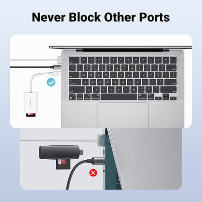 USB-C Kaartlezer UGREEN CM265, SD - microSD, Wit