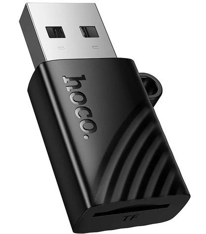 Lecteur de carte USB HOCO HB53, microSD, Noir