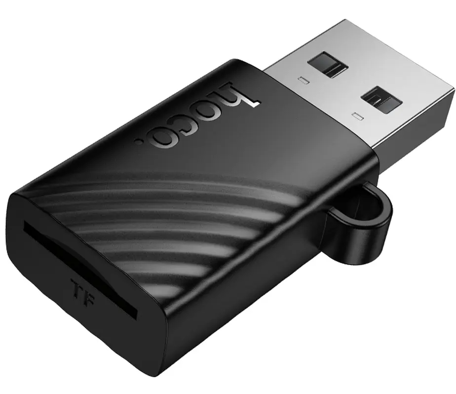 Lecteur de carte USB HOCO HB53, microSD, Noir