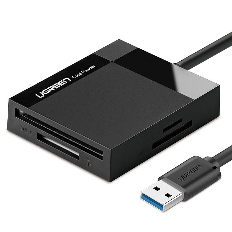USB 3.0 Kartenleser UGREEN CR125, SD - microSD - CF - MS, Schwarz