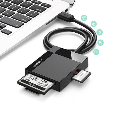 USB 3.0 Kartenleser UGREEN CR125, SD - microSD - CF - MS, Schwarz