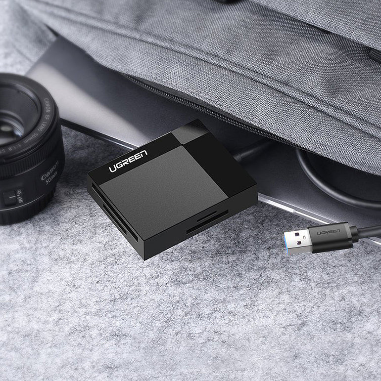 USB 3.0 Kartenleser UGREEN CR125, SD - microSD - CF - MS, Schwarz