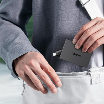 Kaartlezer USB / USB-C UGREEN CM812 (45167), SD - microSD - 2 x USB-A, Zwart