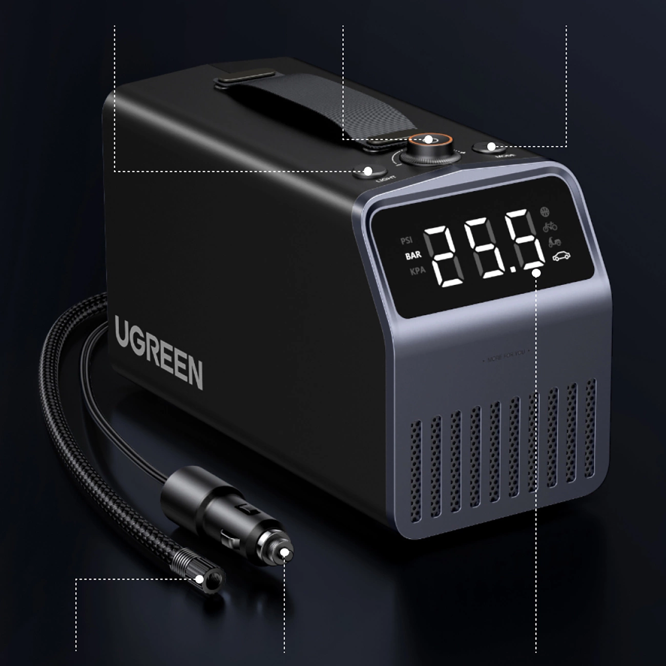 UGREEN Auto Compressor Digitale Display