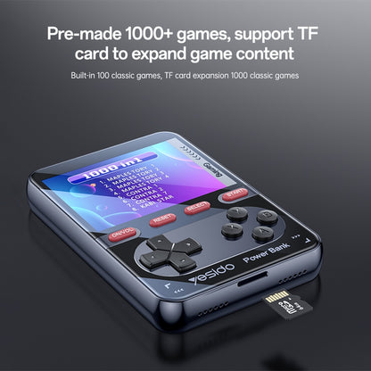 Draagbare Spelconsole met Externe Batterij Yesido YP87, Zwart