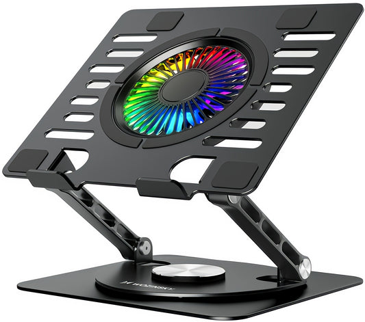 WZK CoolBase Laptop-Kühler für 10–16 Zoll, RGB, Schwarz