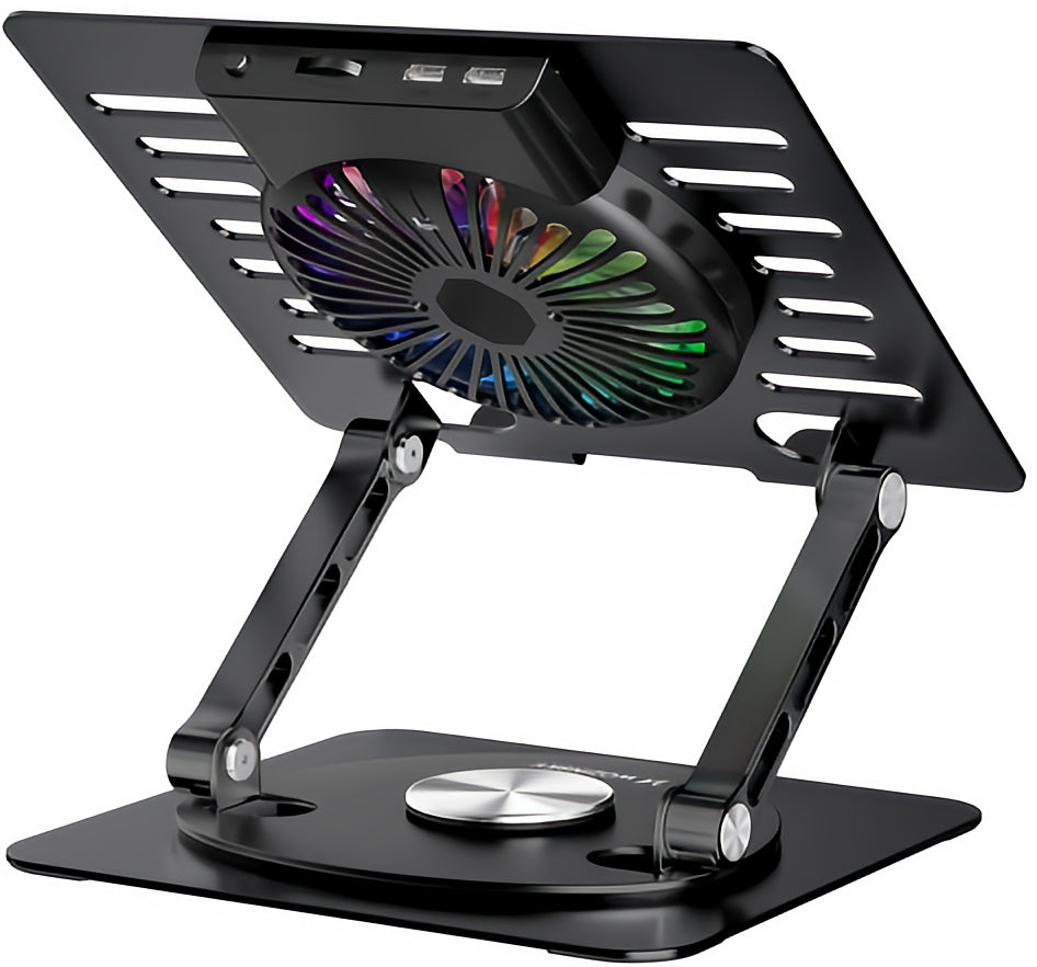 Refroidisseur WZK CoolBase pour ordinateur portable 10 pouces - 16 pouces, RGB, noir
