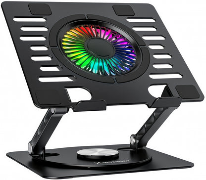 Refroidisseur WZK CoolBase pour ordinateur portable 10 pouces - 16 pouces, RGB, noir