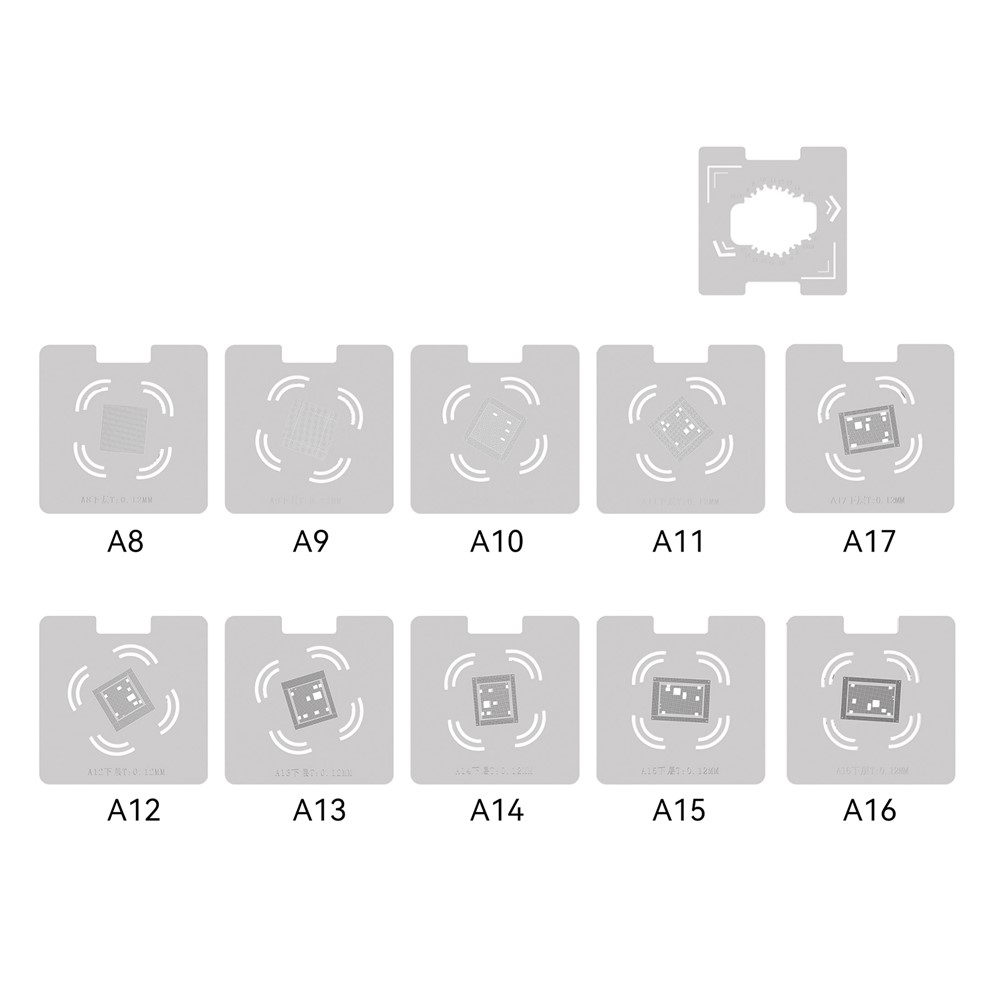 Service-Matte RF4 RF-PO32 mit BGA-Gitter (Modell A8 - A17), 50 cm x 20 cm