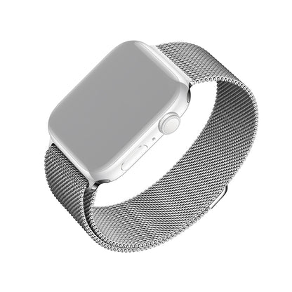 Fixed Mesh Armband für Apple Watch 42mm / 41mm / 40mm / 38mm Serie, Silberfarben