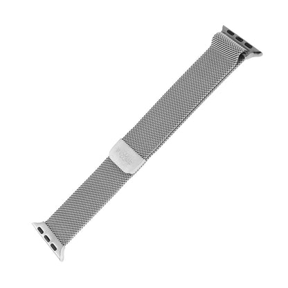 Fixed Mesh Armband für Apple Watch 42mm / 41mm / 40mm / 38mm Serie, Silberfarben