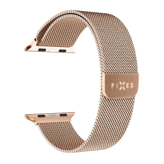 Bracelet Fixed Mesh pour Apple Watch 42mm / 41mm / 40mm / 38mm Series, Rose Doré