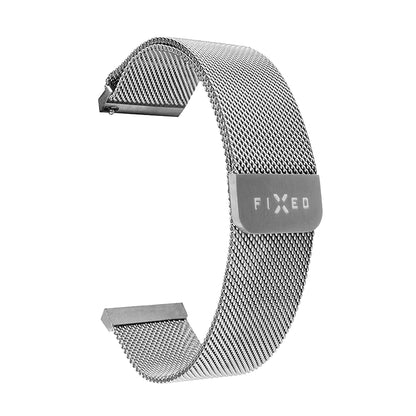 Fixed Mesh band voor Samsung Galaxy Watch / Huawei Watch Series, 20mm, Zilverkleurig