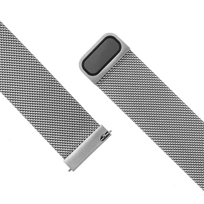 Fixed Mesh band voor Samsung Galaxy Watch / Huawei Watch Series, 20mm, Zilverkleurig