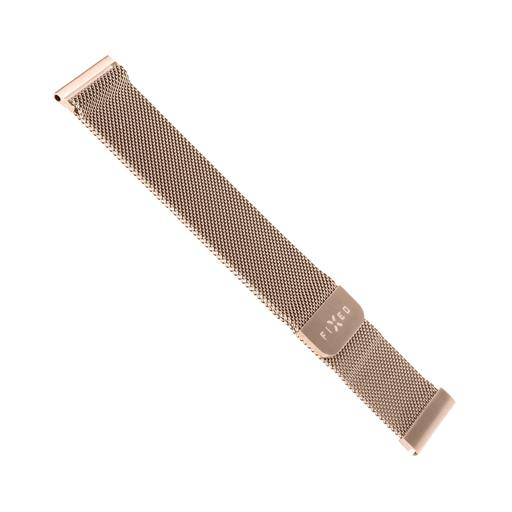 Fixed Mesh band voor Samsung Galaxy Watch / Huawei Watch Series, 20mm, Rosé Goud