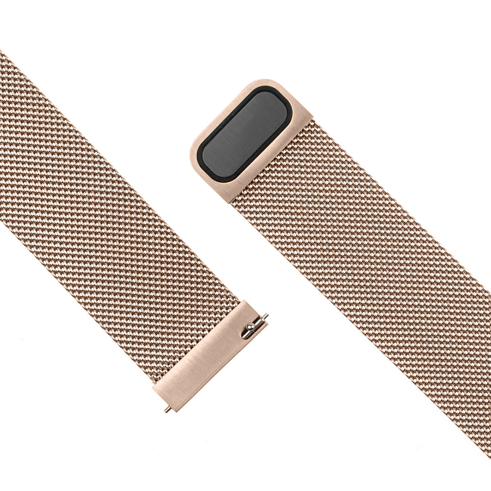 Fixed Mesh band voor Samsung Galaxy Watch / Huawei Watch Series, 20mm, Rosé Goud