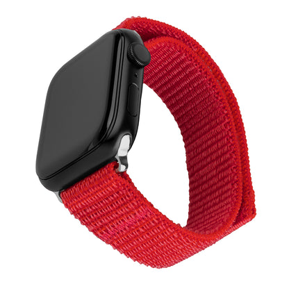 Bracelet Fixed Nylon Sporty pour Apple Watch 42mm / 41mm / 40mm / 38mm Series, Rouge