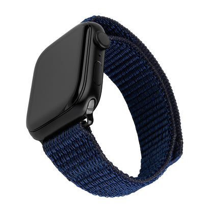 Fixed Nylon Sporty band voor Apple Watch 49mm / 46mm / 45mm / 44mm / 42mm Series, Donkerblauw