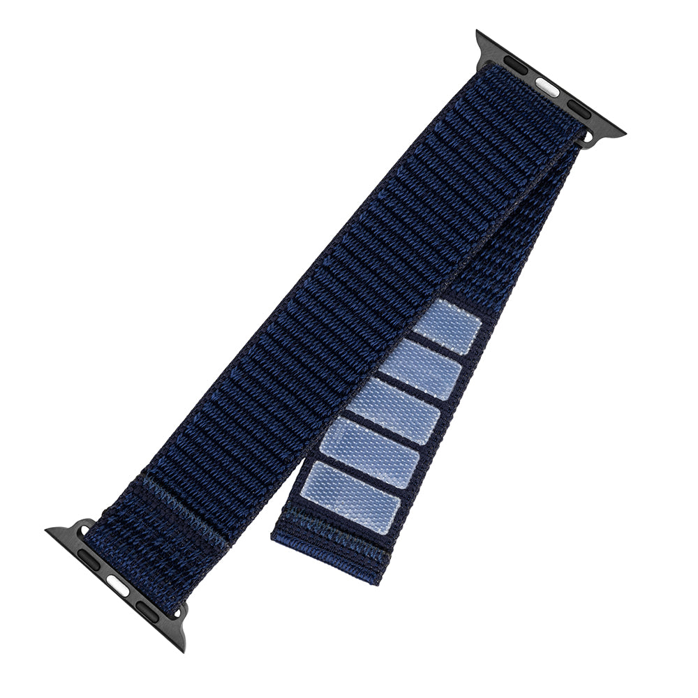 Fixed Nylon Sporty band voor Apple Watch 49mm / 46mm / 45mm / 44mm / 42mm Series, Donkerblauw