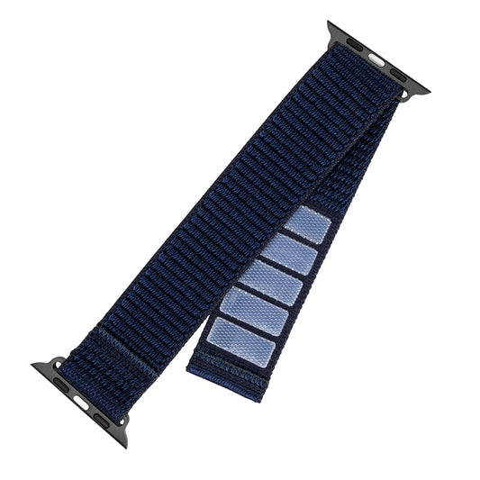 Fixed Nylon Sporty Armband für Apple Watch 49mm / 46mm / 45mm / 44mm / 42mm Serie, Dunkelblau