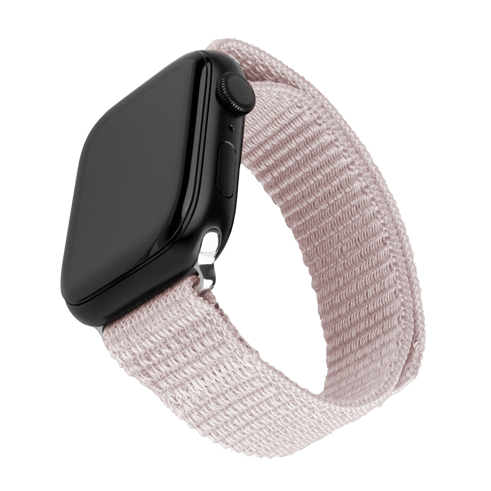 Fixed Nylon Sporty band voor Apple Watch 49mm / 46mm / 45mm / 44mm / 42mm Series, Rosé Goud