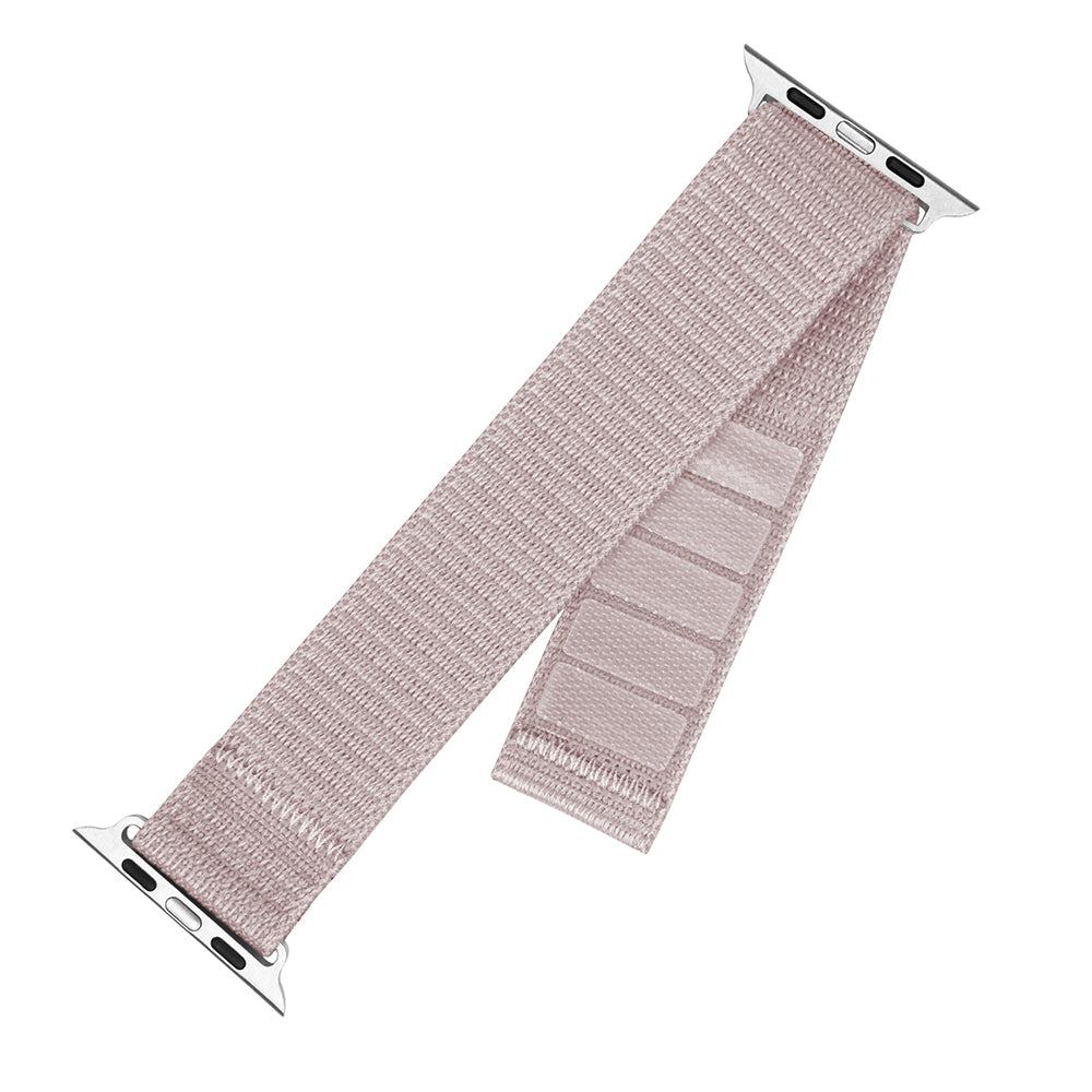 Fixed Nylon Sporty band voor Apple Watch 49mm / 46mm / 45mm / 44mm / 42mm Series, Rosé Goud