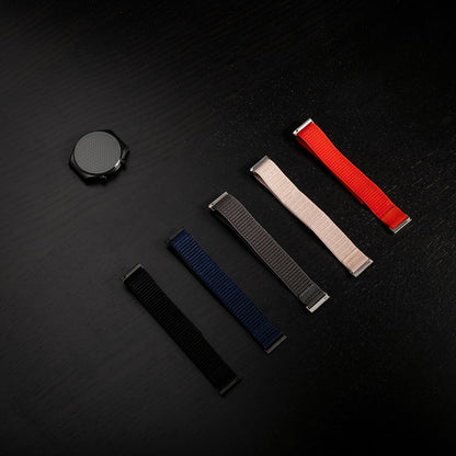 Fixed Nylon Sporty Band voor Huawei Watch / Xiaomi Watch Series, 22mm, Donkergrijs