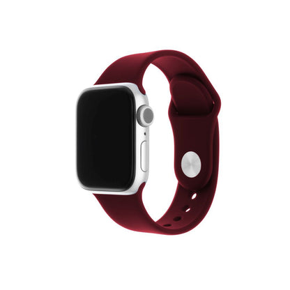 Fixed Silicone Sporty Band voor Apple Watch 49mm / 46mm / 45mm / 44mm / 42mm Series, Kersenrood