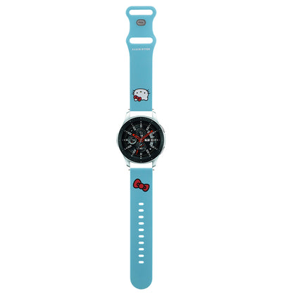 Hello Kitty Siliconen Kitty Head band voor Samsung Galaxy Watch / Huawei Watch 46mm / 45mm / 41mm Series, Blauw