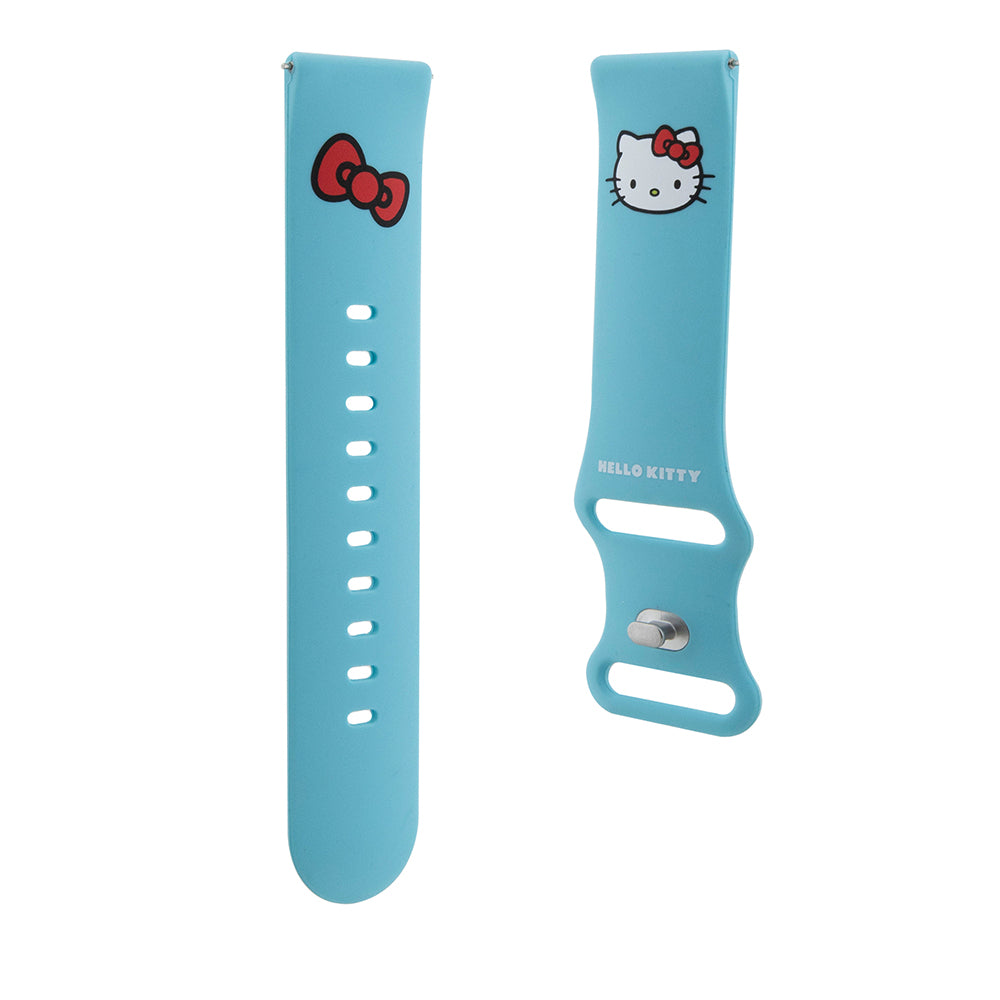 Hello Kitty Siliconen Kitty Head band voor Samsung Galaxy Watch / Huawei Watch 46mm / 45mm / 41mm Series, Blauw
