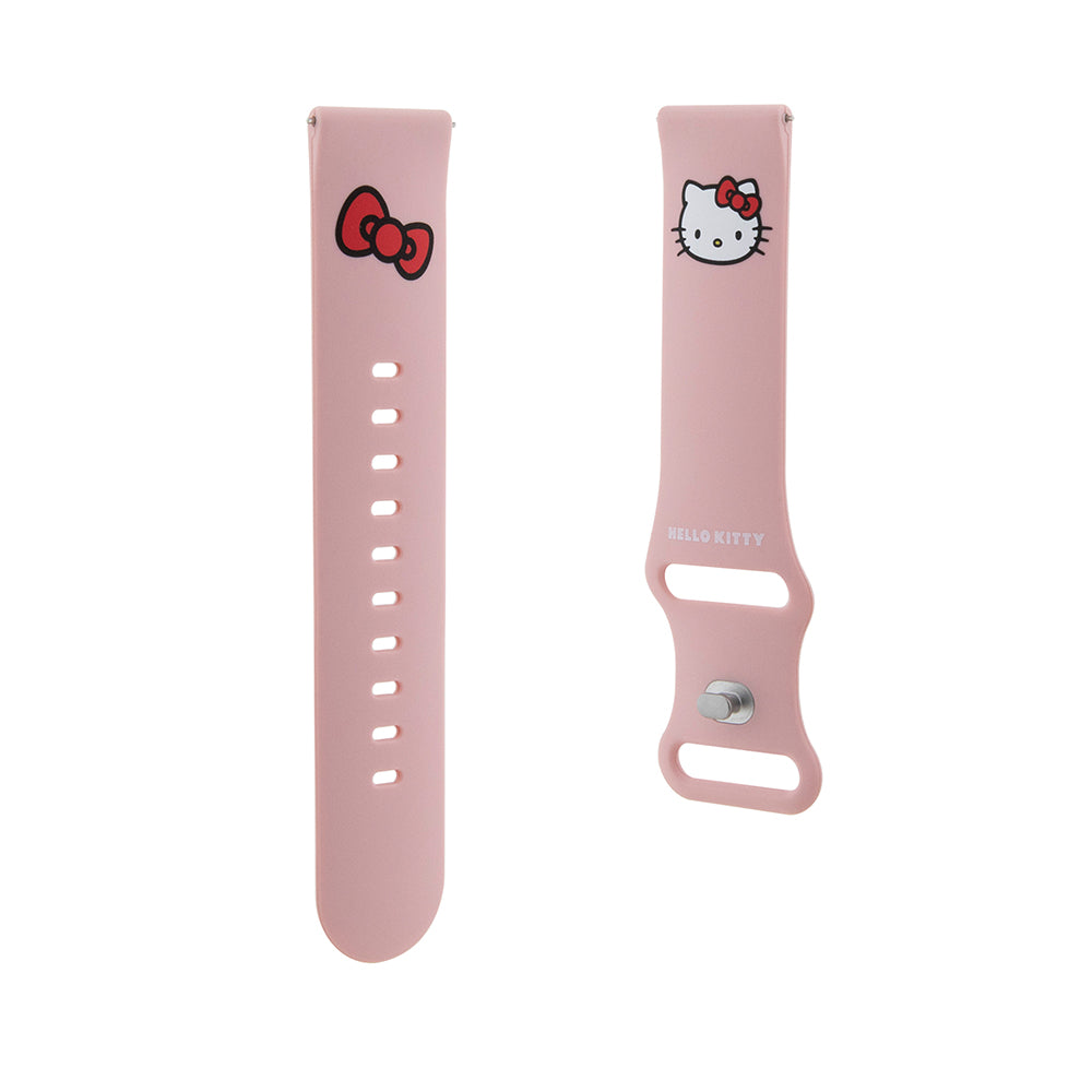 Hello Kitty Silikonarmband Kitty Head für Samsung Galaxy Watch / Huawei Watch 46mm / 45mm / 41mm Serie, Rosa