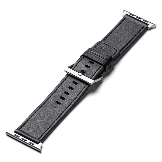 Ringke Leather One band voor Apple Watch 49mm / 46mm / 45mm / 44mm / 42mm Series, Zwart