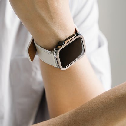 Ringke Leather One Armband für Apple Watch 49mm / 46mm / 45mm / 44mm / 42mm Serie, Schwarz