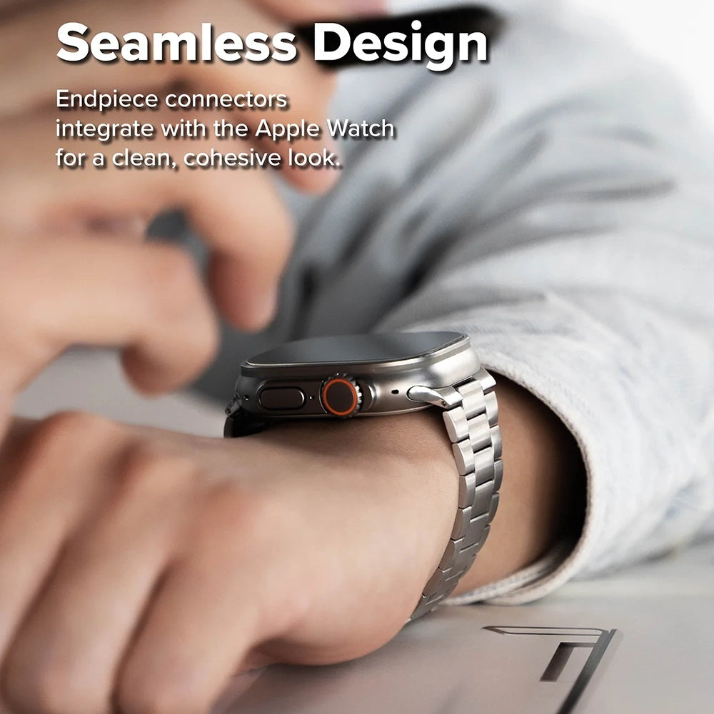 Ringke Metal One Air Armband für Apple Watch 49mm / 46mm / 45mm / 44mm Serie, Silber