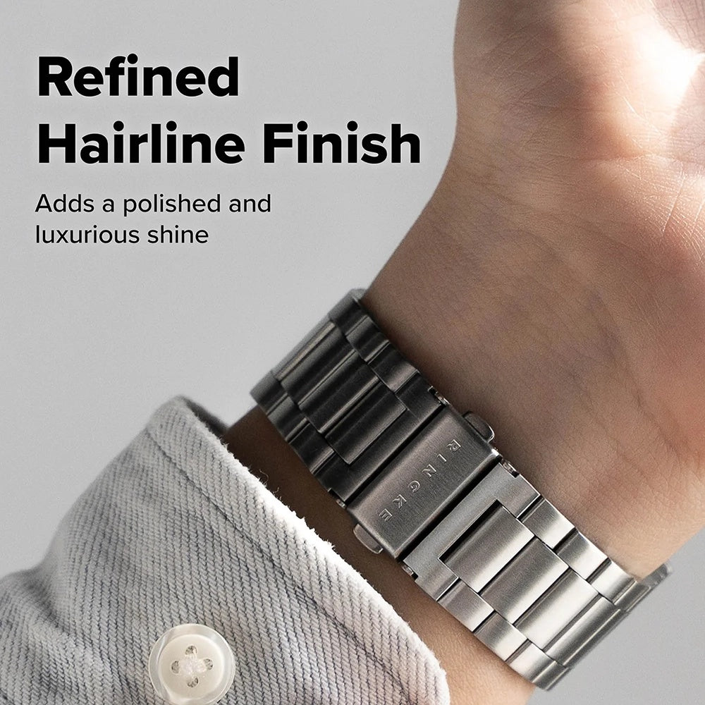 Ringke Metal One Air Armband für Apple Watch 49mm / 46mm / 45mm / 44mm Serie, Silber