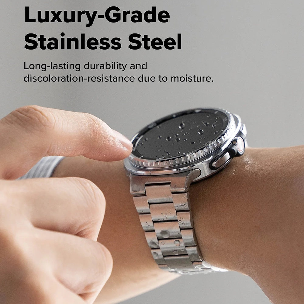 Ringke Metal One Air band voor Samsung Galaxy Watch8 / Watch8 Classic Series, Zilverkleurig