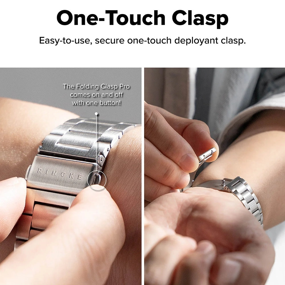 Ringke Metal One Air band voor Samsung Galaxy Watch8 / Watch8 Classic Series, Zilverkleurig