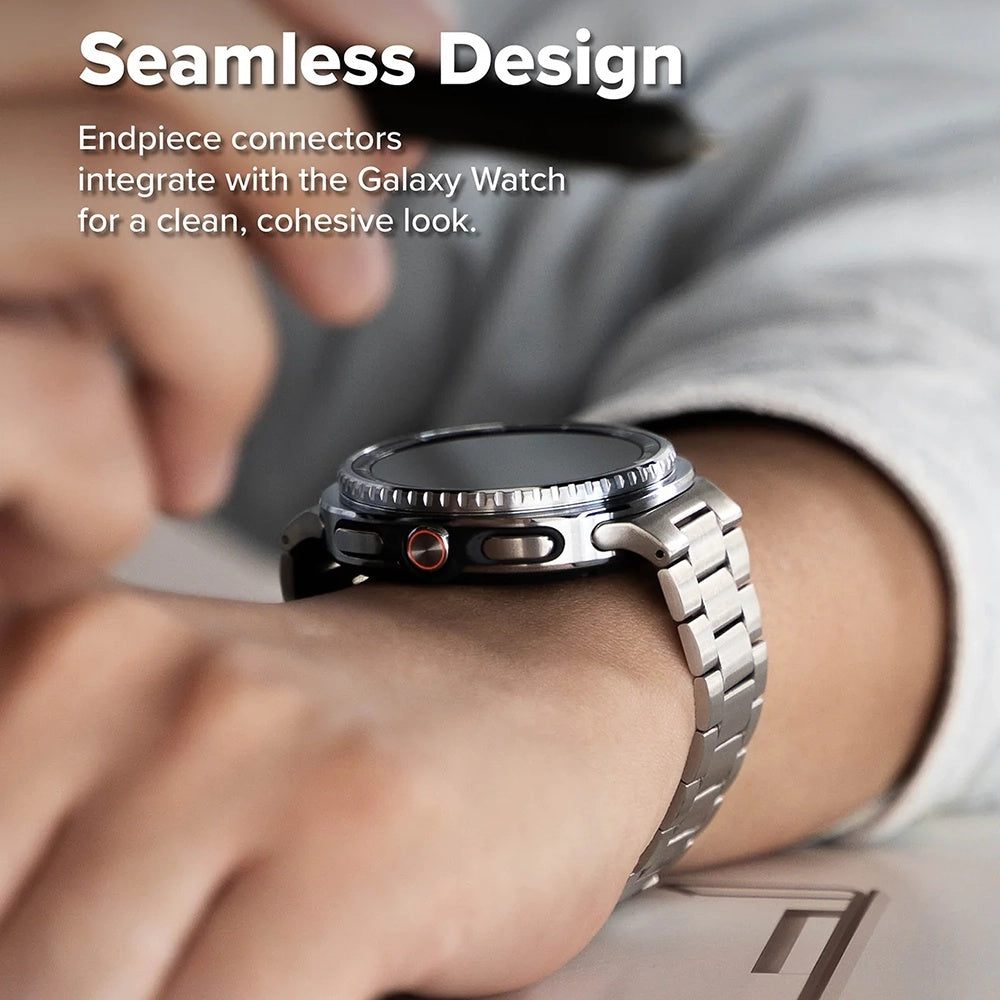 Ringke Metal One Air band voor Samsung Galaxy Watch8 / Watch8 Classic Series, Zilverkleurig