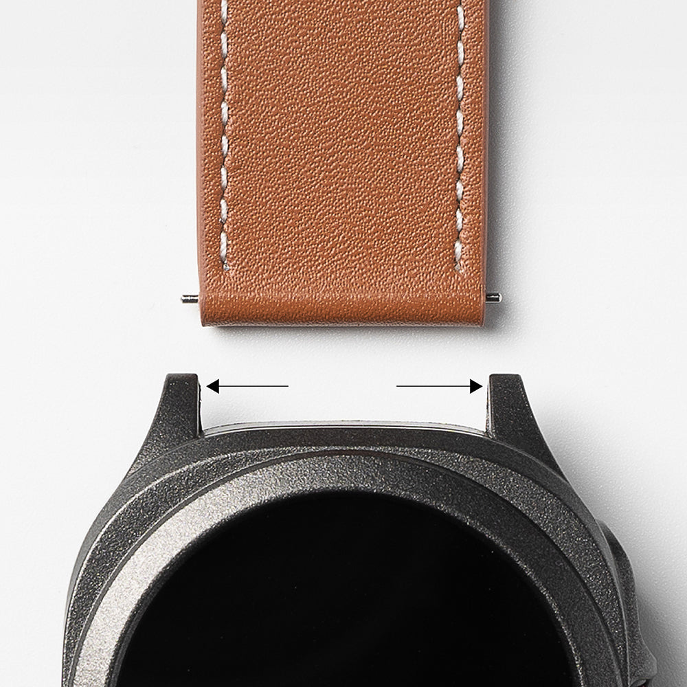 Ringke One Basic Bold Strap for Fossil Watch / Mobvoi Watch / Suunto Watch Series, 24mm, Brown