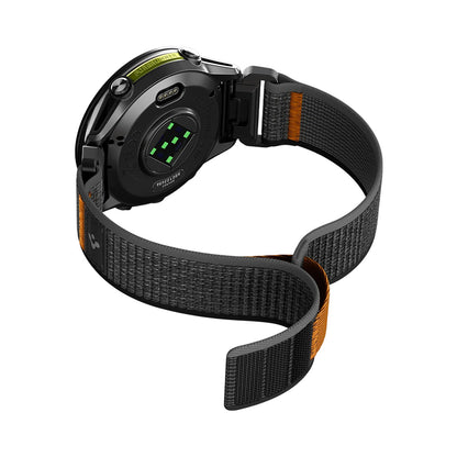 Spigen Athlex Air Armband für Garmin Watch Fenix / Forerunner / Approach Series, 22mm, Schwarz Orange AMP11426