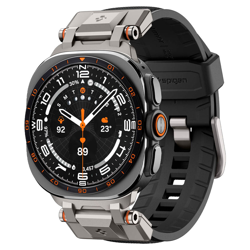 Spigen DuraPro Armor band voor Samsung Galaxy Watch Ultra Series, Zwart AMP11615