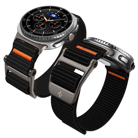 Spigen DuraPro Flex band voor Samsung Galaxy Watch8 / Watch8 Classic Series, Zwart
