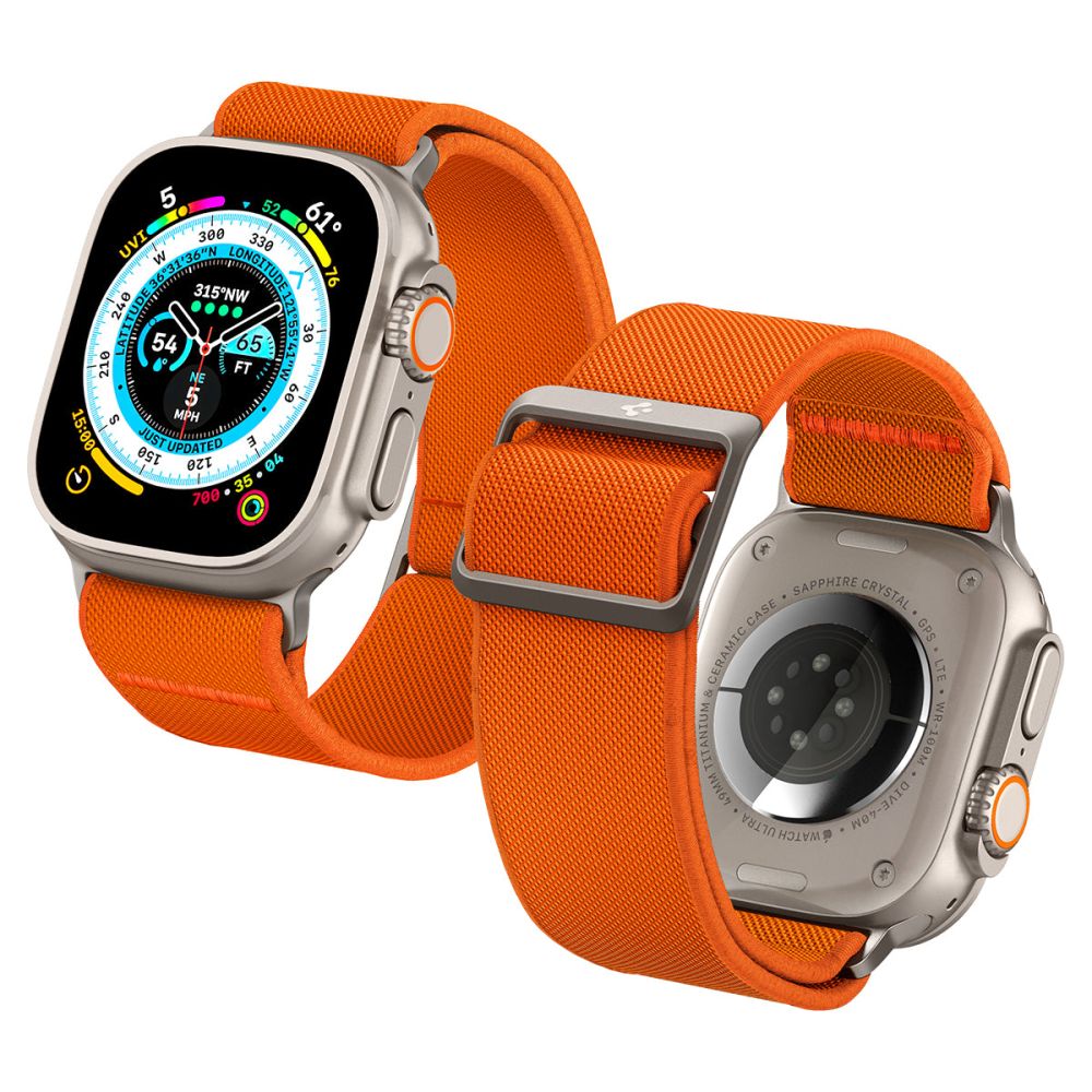 Spigen Fit Lite Ultra band voor Apple Watch 49mm / 46mm / 45mm / 44mm / 42mm Series, Oranje