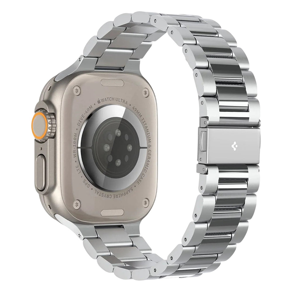 Bracelet Spigen Modern Fit 316L pour Apple Watch 49mm / 46mm / 45mm / 44mm / 42mm Series, Argenté AMP06356