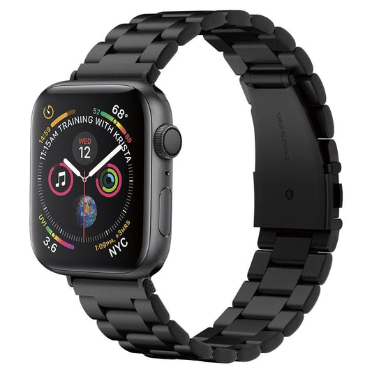Spigen Modern Fit band voor Apple Watch 49mm / 46mm / 45mm / 44mm / 42mm Series, Zwart