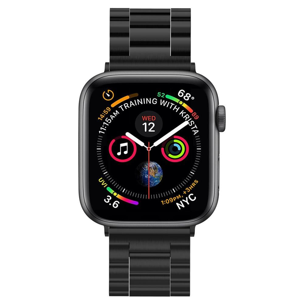 Spigen Modern Fit band voor Apple Watch 49mm / 46mm / 45mm / 44mm / 42mm Series, Zwart 062MP25403
